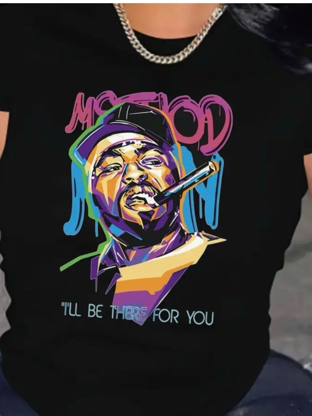 METHOD MAN WOMENS 1XL “ILL BE THERE FOR YOU GRAPHIC TEE NEW
BLACK